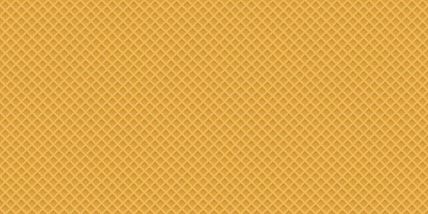 Seamless realistic wafer pattern for concept design. Sweet seaml Seamless realistic wafer pattern for concept design. Sweet seamless pattern. Concept art. Realistic vector illustration. Abstract food background. waffle stock illustrations