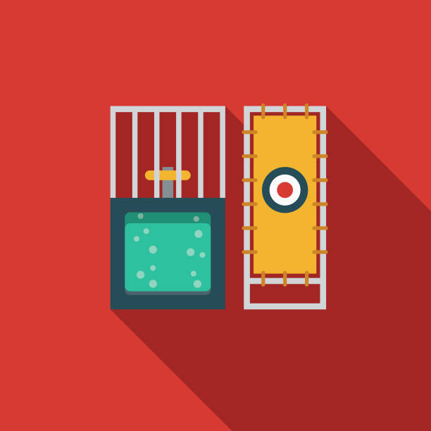 Dunk Tank Flat Design April Fools Day Icon A flat design styled icon with a long side shadow. Color swatches are global so it’s easy to edit and change the colors. dipping stock illustrations
