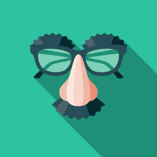 Vector illustration of Disguise Flat Design April Fools Day Icon