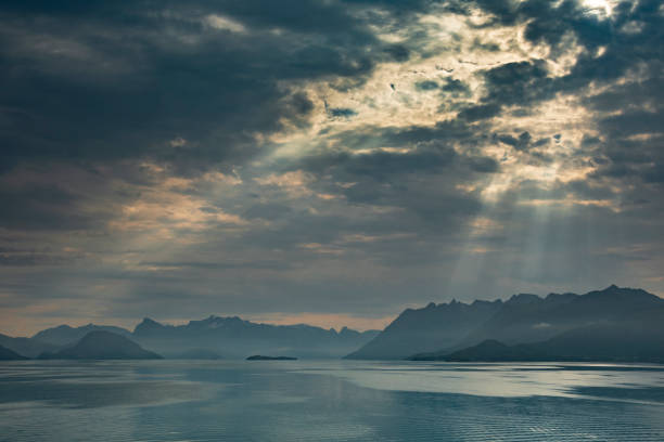 istock Midnight Sun in the Norwegian Fjords 1084647376