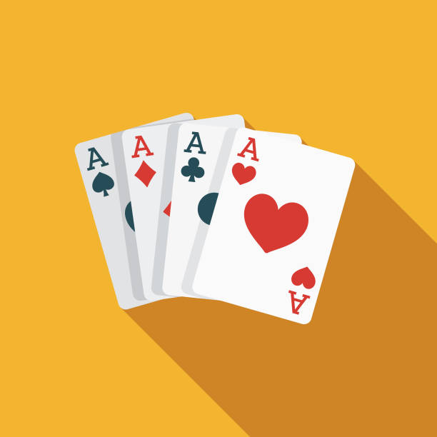 карта трюк плоский дизайн апреля дураки день икона - cards ace leisure games gambling stock illustrations