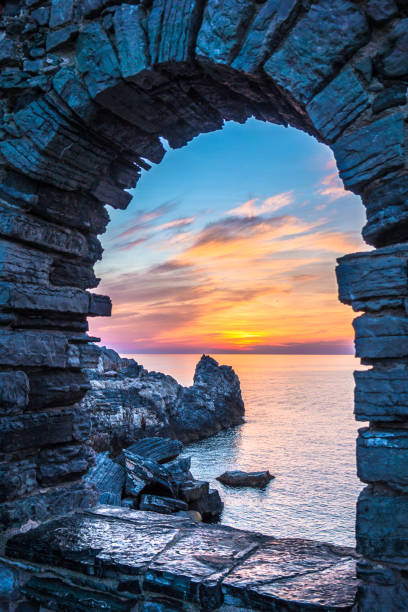 famous cliff at portovenere - italy