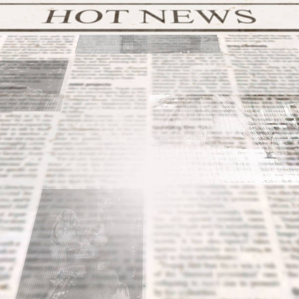 istock Newspaper with headline Hot News and old unreadable text 1084661124