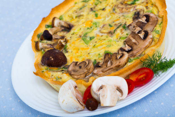 istock Mushroom pie filled with shiitake, porcini and champignons 1084664106