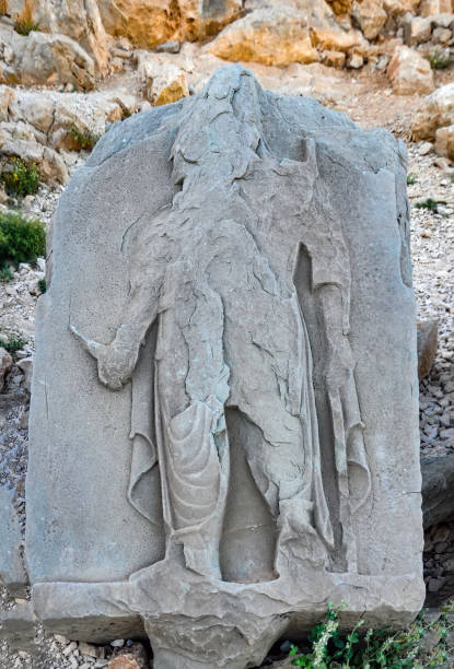 istock Mount Nemrut the head in front of the statues. 1084664632