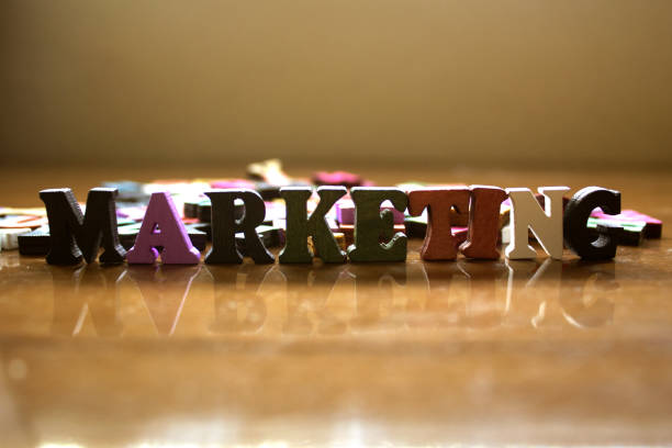 istock Marketing word built with wooden letters 1084674280