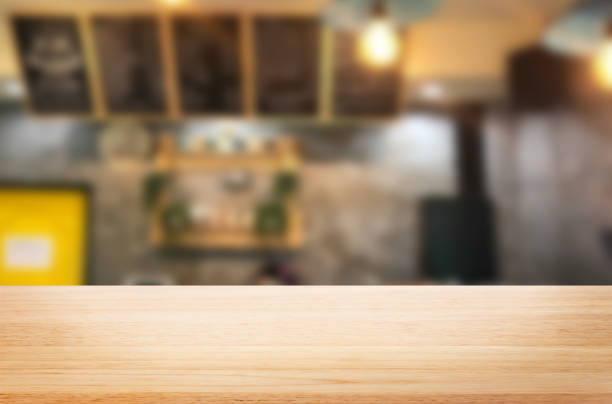 istock Close-Up Of Empty Wooden Table In Cafe 1084680724