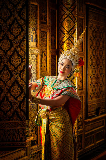 istock Woman Standing In Traditional Clothing 1084689814