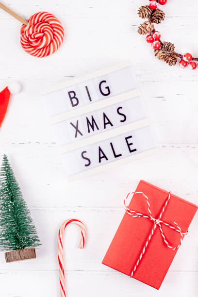 istock Big Christmas sale text lightbox white background 1084697684