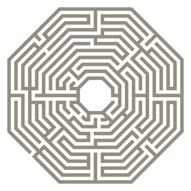 Vector maze vector art illustration