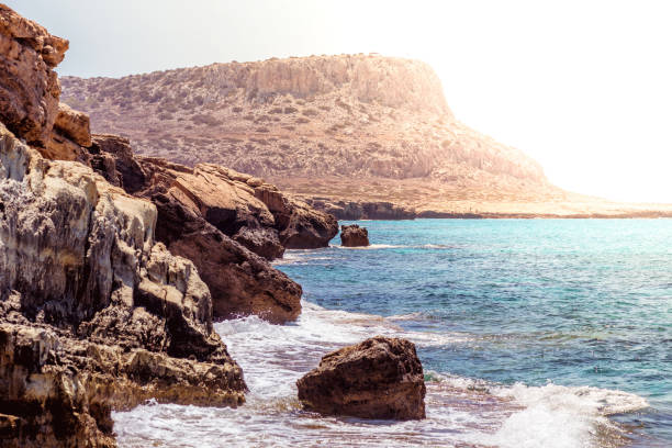 Rock at Cape Greco National Forest Park. Famagusta District, Cyprus.
