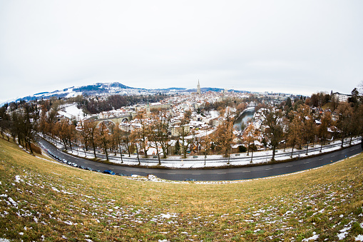 Panoramic View over Bern in Winter