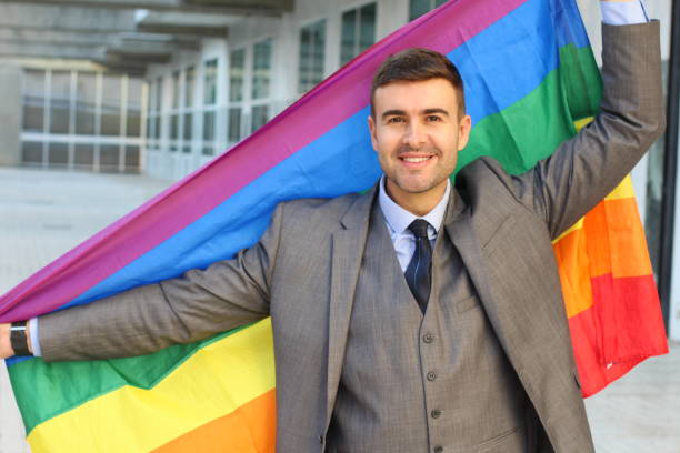 istock Homosexual businessman celebrating diversity at work 1084728550