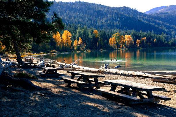 istock Autumn lake landscape 1084730302