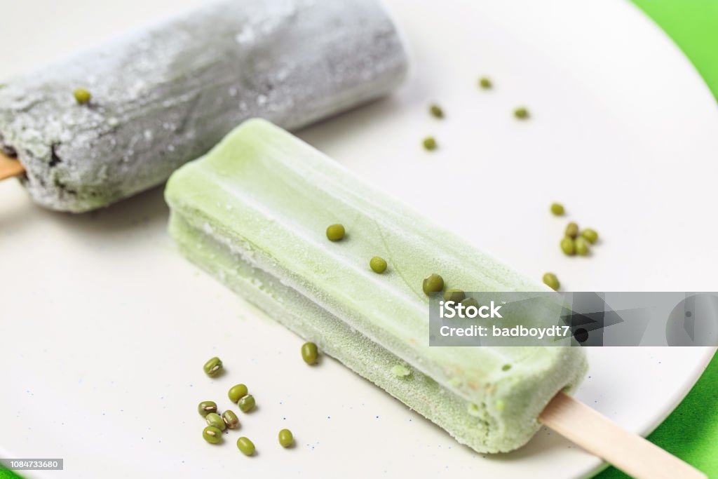 Mung bean ice cream Summer can quench thirst for cool ice cream Bean Stock Photo