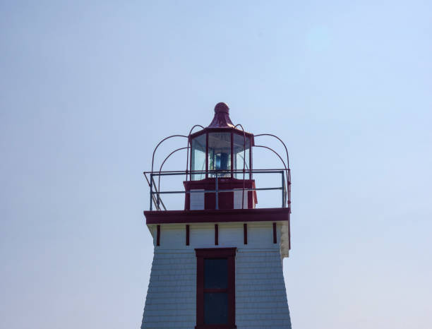 The lights of the lighthouse. stock photo