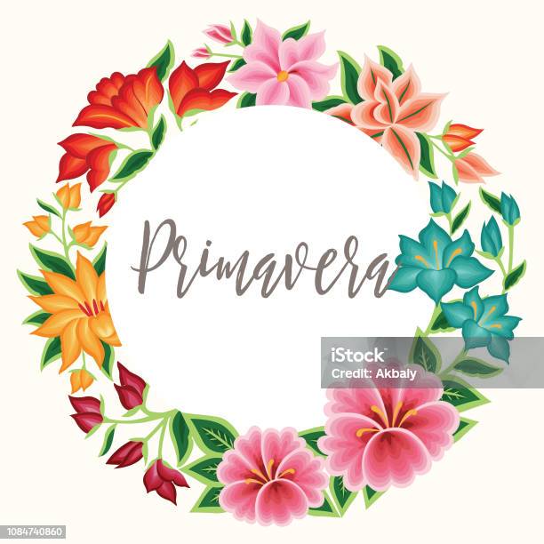 Primavera Vector Primavera Floral Composition Vector Stock Illustration - Download Image ...