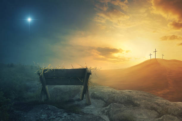 istock Manger and the cross 1084742438