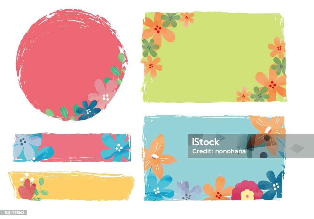 Spring Vector Frame Spring Frame Set Stock Illustration - Download Image Now - Banner ...