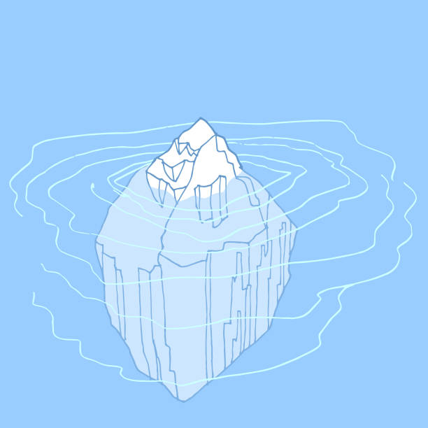 ilustrações, clipart, desenhos animados e ícones de a ponta do iceberg - tip of the iceberg