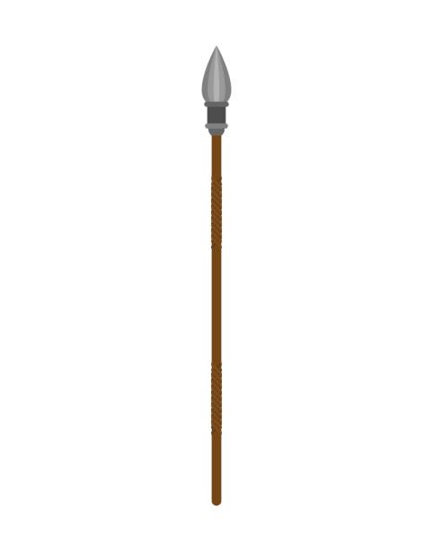Spear isolated. pole weapons. lance isolated. Battle shaft Spear isolated. pole weapons. lance isolated. Battle shaft spear stock illustrations