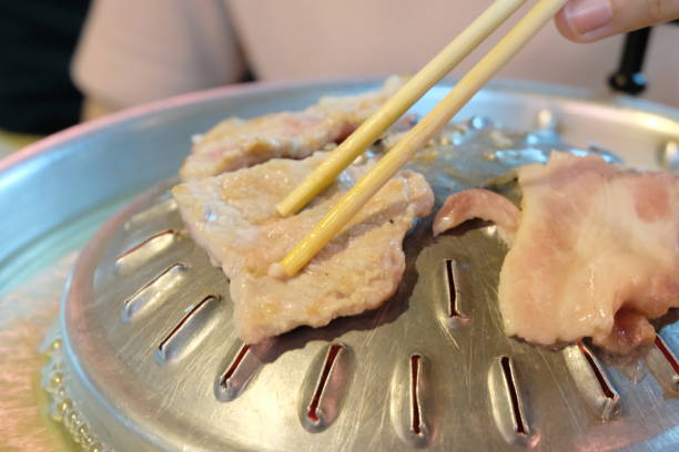 istock A grill pan, Thai barbecue buffet style. 1084762886