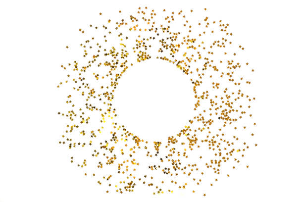 istock Circle from gold stars on white background. 1084776976