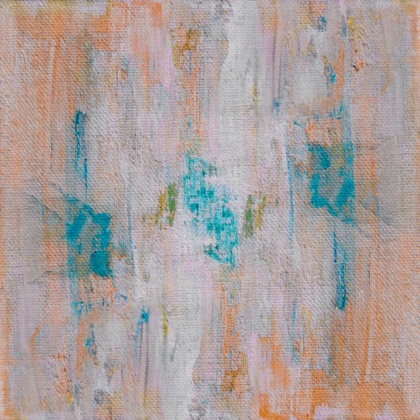 istock Abstract Modern Art, Teal, Orange and White 1084777316