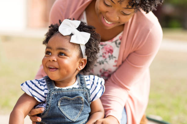 istock African American mother and her daughter. 1084790416