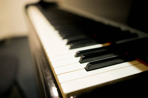 istock Piano keys ,side view of instrument musical tool. 1084793638