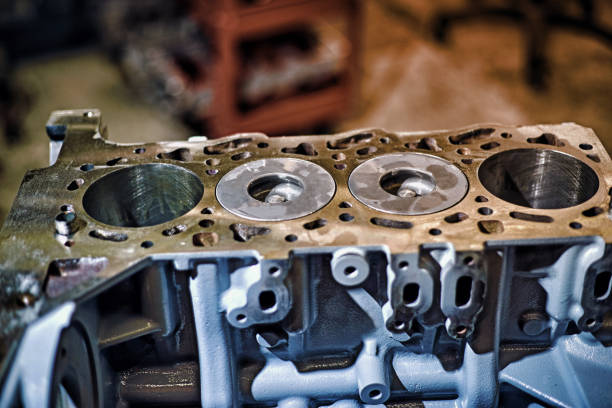 istock Automotive four-cylinder engine water cooling during repair. 1084800766