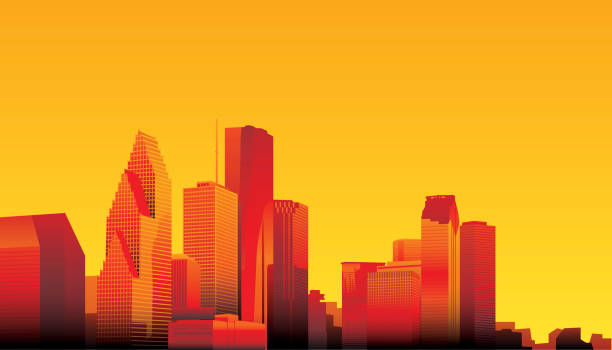 Houston vector art illustration
