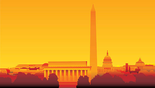 ilustraciones, imágenes clip art, dibujos animados e iconos de stock de washington dc - the mall illustrations