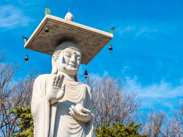 istock Beautiful Buddhism Statue in Bongeunsa Temple 1084809840