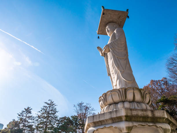 istock Beautiful Buddhism Statue in Bongeunsa Temple 1084810356