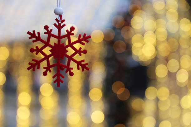 New Year celebration, holiday night, glowing golden decorations