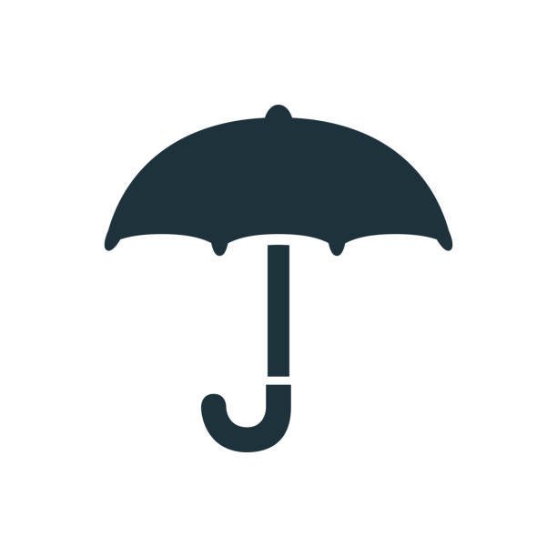 ilustraciones, imágenes clip art, dibujos animados e iconos de stock de icono de seguros - umbrella