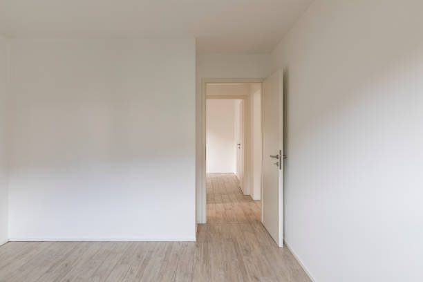 istock Bathroom with elegant minimalist brown tiles 1084834224