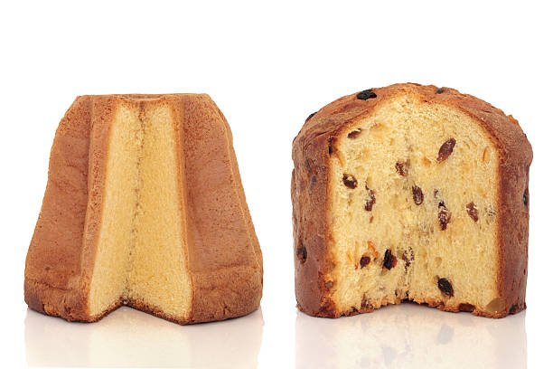 pandoro und panettone-kuchen - fruitcake christmas christmas cake food stock-fotos und bilder