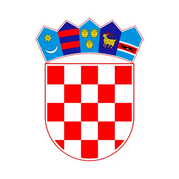 Vector illustration of Coat of arms Croatia