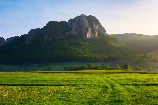 Photo of beautiful sunrise in mountains of Romania