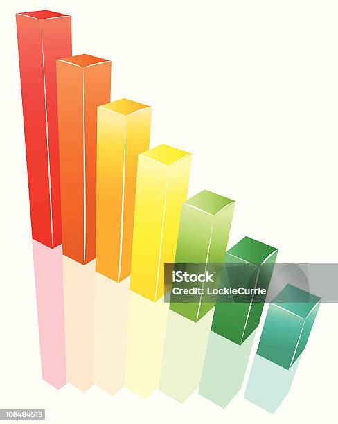 Красочными Бар Диаграмма — стоковая векторная графика и другие изображения на тему Абстрактный - Абстрактный, Белый фон, Бизнес