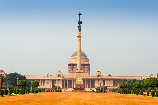 Rashtrapati Bhavan is the official home of the President of India, located near Rajpath in New Delhi, India.