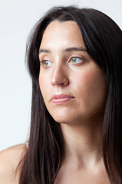 istock Brunette woman looking away (XXXL) 108486888