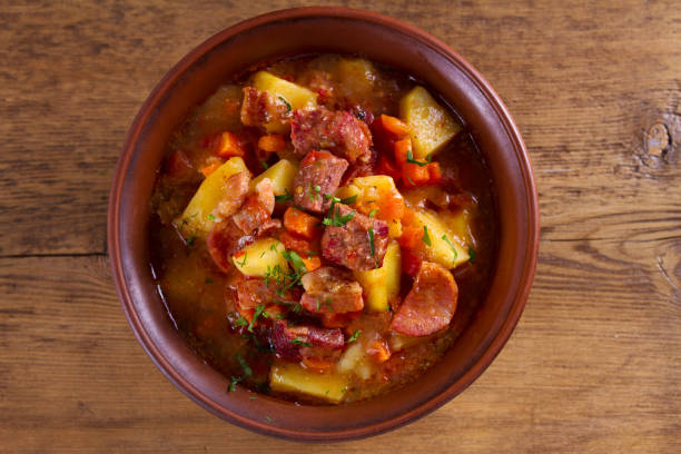istock Goulash soup bograch in a bowl. Hungarian dish 1084870828