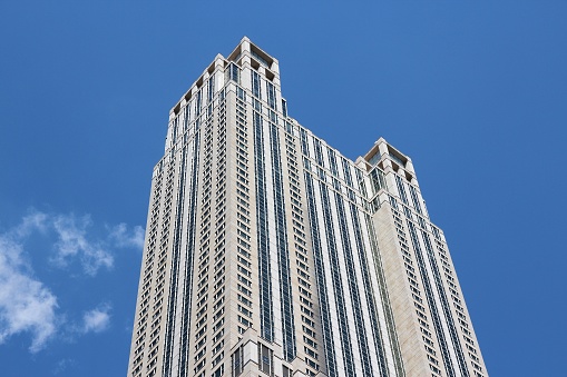 900 North Michigan skyscraper in Chicago. It is 265m tall and as of 2013 is the 25th tallest building in the USA.