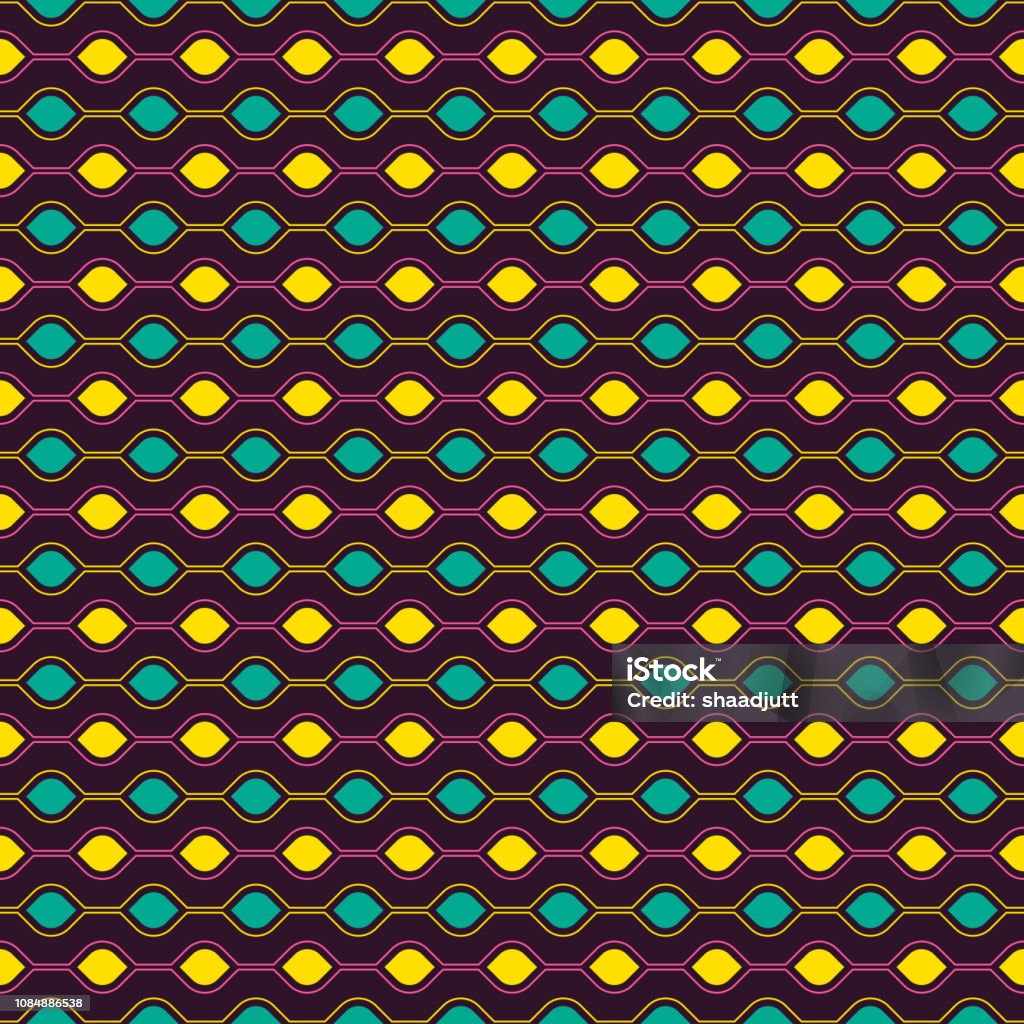 Geometric Eye Shape Vector Seamless Pattern Stock Illustration ...