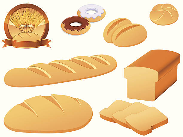 bakery icon set vector art illustration