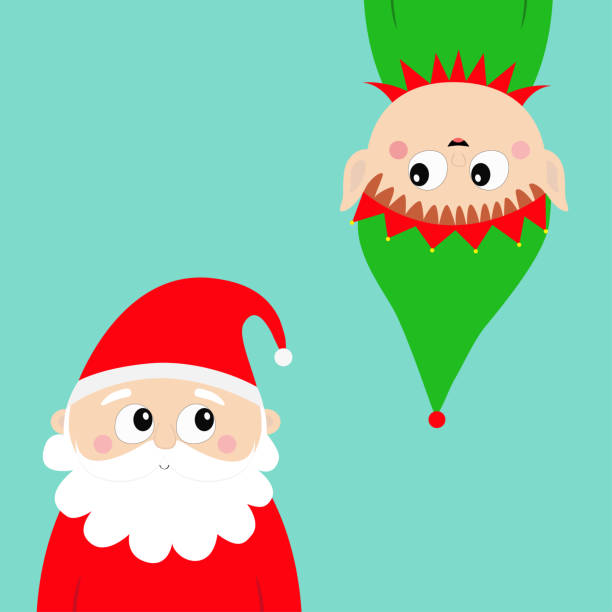Ilustración de Feliz Navidad Año Nuevo Conjunto De Iconos Cabeza De Cara De Elfo De Santa Claus Colgando Boca Abajo Carácter De Bebé Divertido Kawaii Cute Dibujos Animados Tarjeta De Felicitación Plano Ilustración de Feliz Navidad Año Nuevo Conjunto De Iconos Cabeza De Cara De Elfo De Santa Claus Colgando Boca Abajo Carácter De Bebé Divertido Kawaii Cute Dibujos Animados Tarjeta De Felicitación Plano