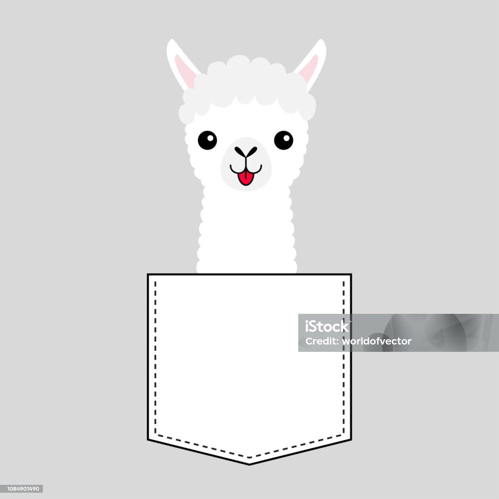 Llama Alpaca Mặt Đầu Trong Túi Động Vật Hoạt Hình Dễ Thương Nhân ...